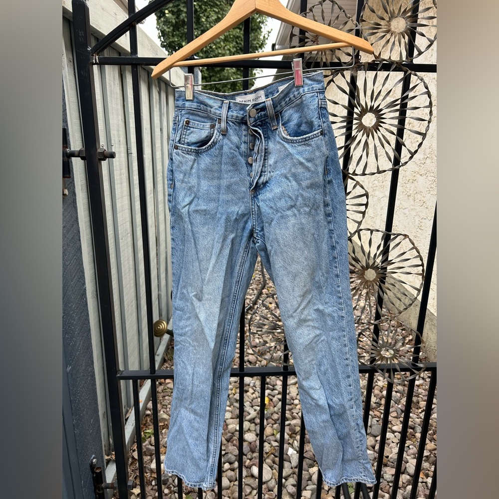 Denim Forum Light Blue Straight Jeans